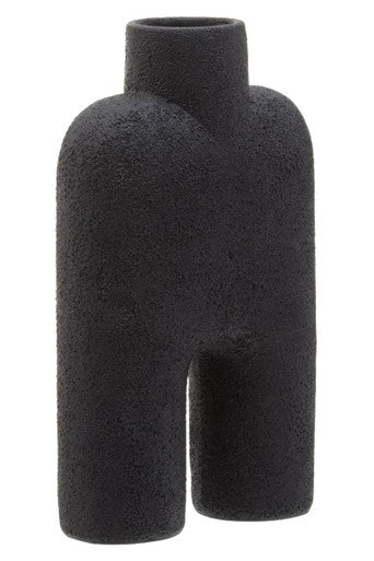 Large Black Sculptured Vase | Broc