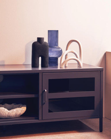 Large Black Sculptured Vase | Broc