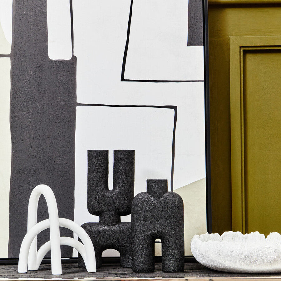Large Black Sculptured Vase | Broc