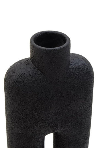 Large Black Sculptured Vase | Broc