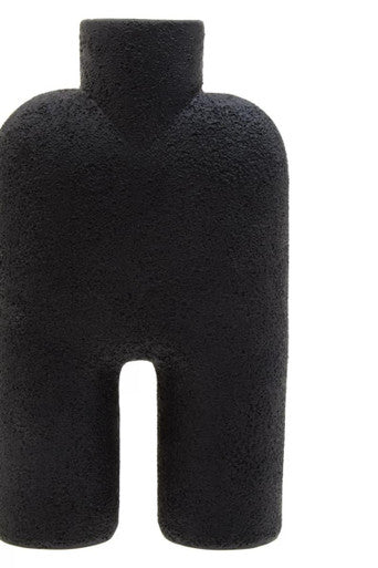 Large Black Sculptured Vase | Broc