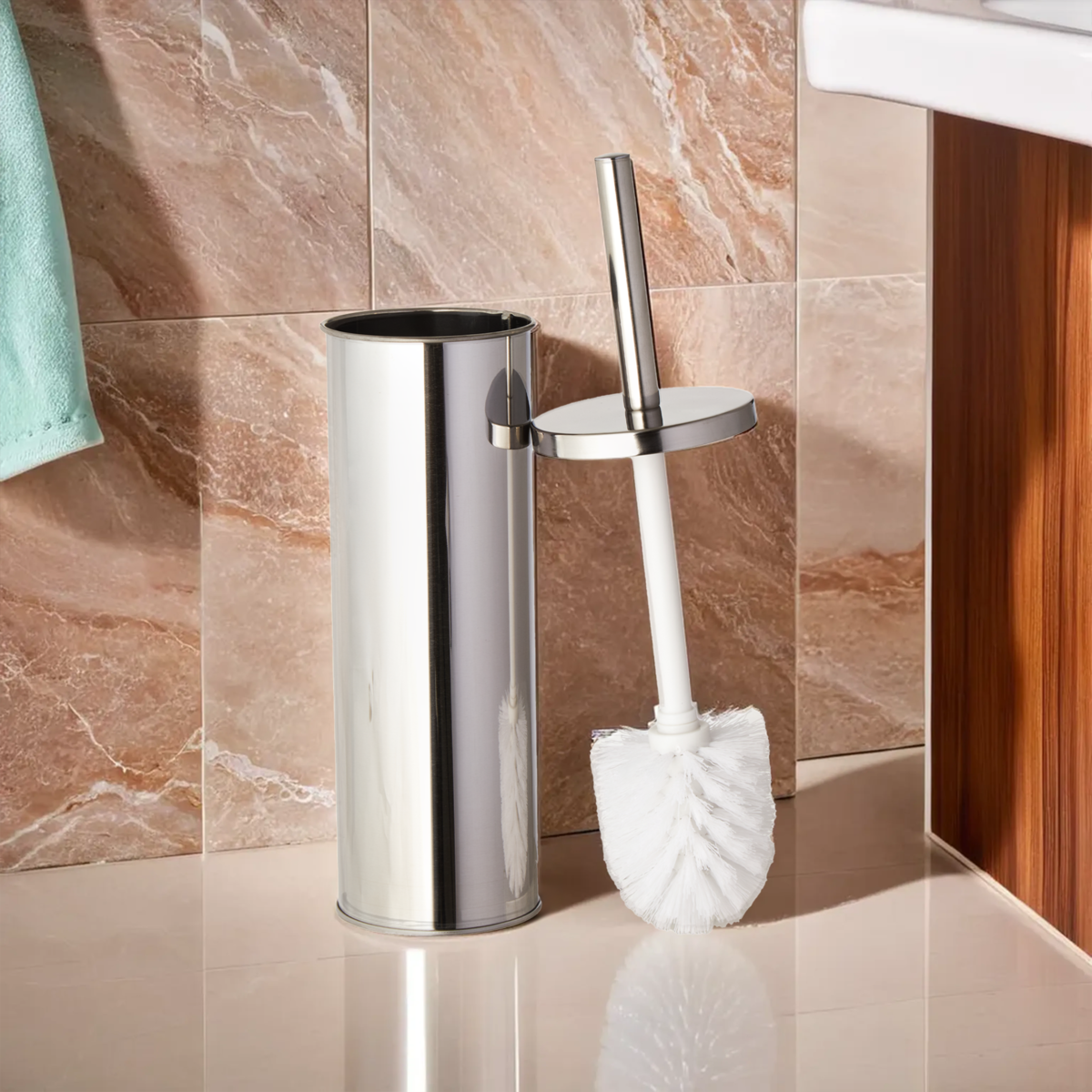 Stainless Steel Toilet Brush with Holder | Indy
