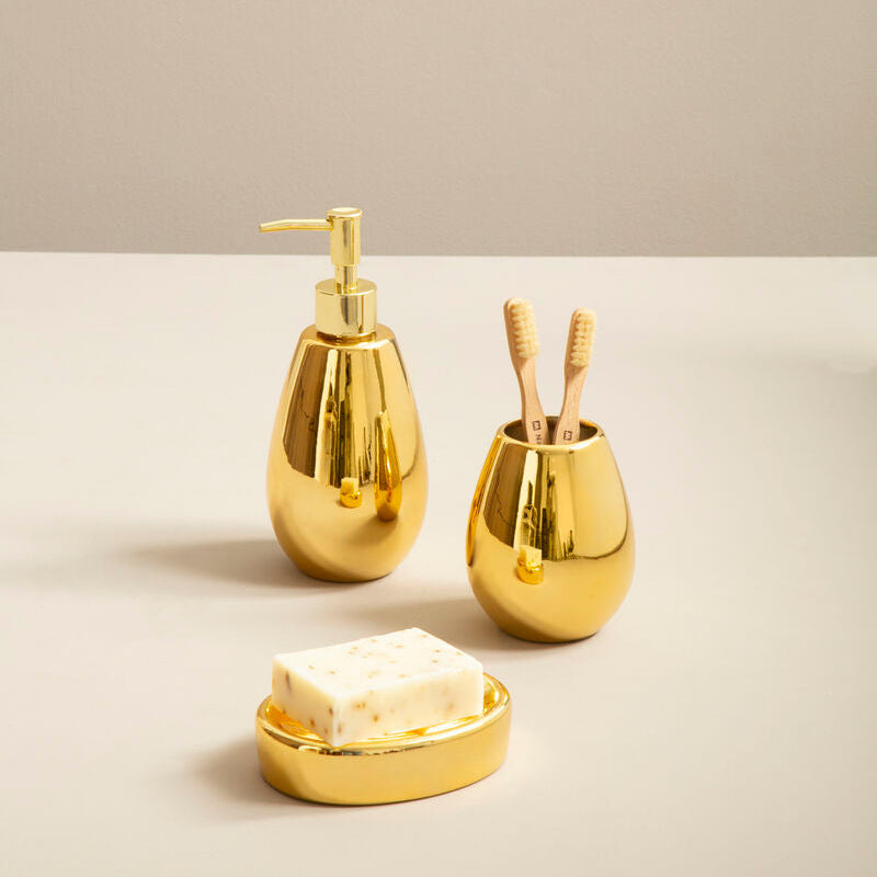 Dolomite Gold 3 Piece Bathroom Set | Magpie