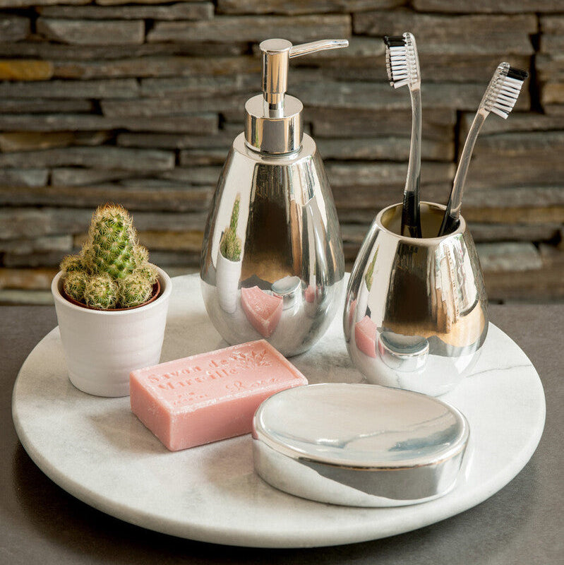 Dolomite Silver 3 Piece Bathroom Set | Magpie