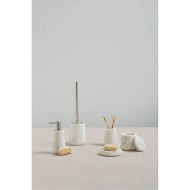 Abaska Off White Marble Bathroom Soap Dish