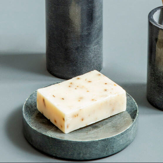 Dark Grey Marble Effect Soap Dish | Kamal