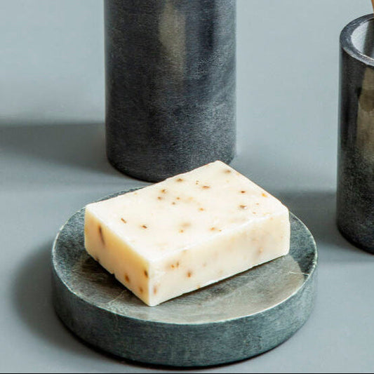 Dark Grey Marble Effect Soap Dish | Kamal