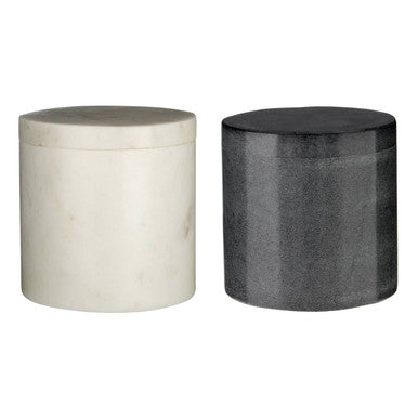Dark Grey Marble Effect Cotton Jar | Kamal