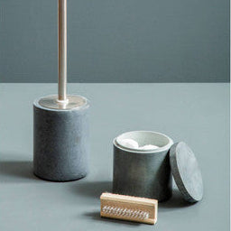 Dark Grey Marble Effect Cotton Jar | Kamal