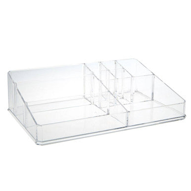 9 Compartment Cosmetics Clear Organiser | Beauty