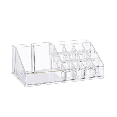 16 Compartment Clear Cosmetics Organiser | Beauty