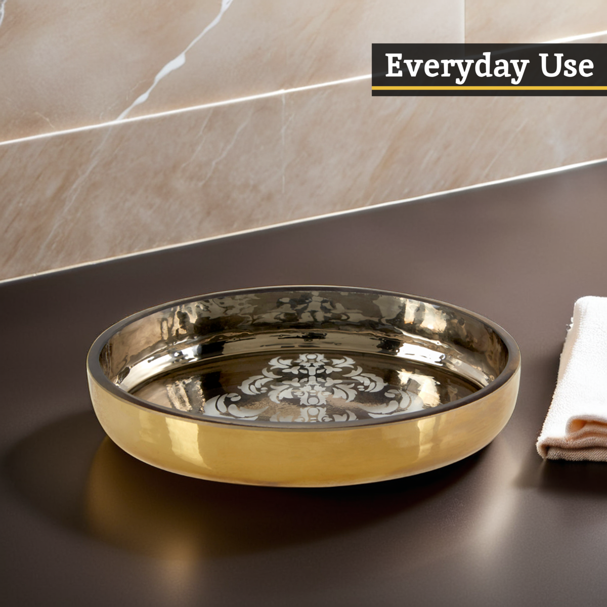 Oval Gold Soap Dish | Elissa