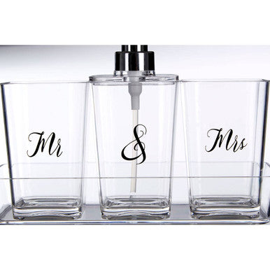Set of Four Mr And Mrs Bath Set