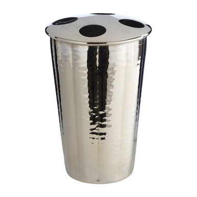 Hammered Bathroom Nickel Finish Toothbrush Holder | Vaco