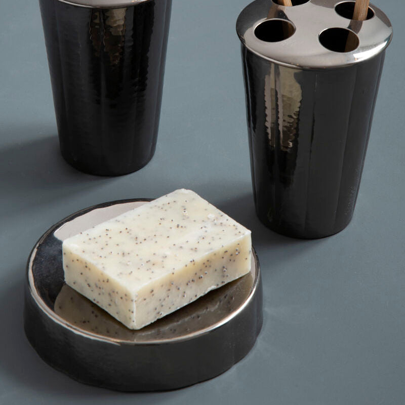 Hammered Black Nickel Finish Soap Dish | Vaco