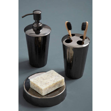 Hammered Black Nickel Finish Soap Dish | Vaco