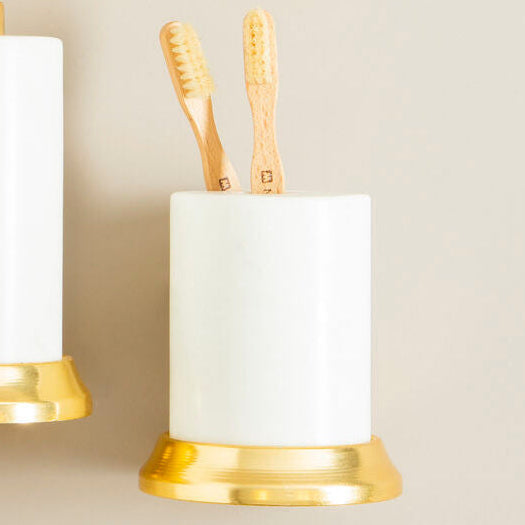 White Marble Toothbrush Holder | Mako