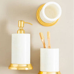White Marble Lotion Dispenser | Mako
