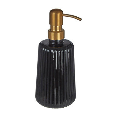 Black Glass Lotion Dispenser | Ticino Brittany