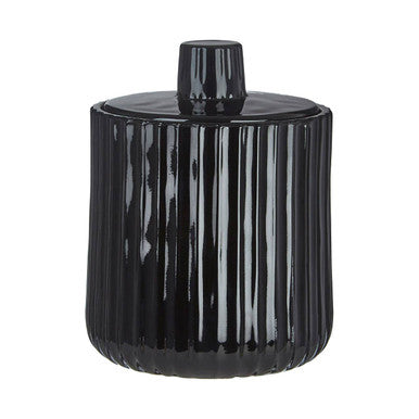 Black Glass Storage Jar | Ticino Brittany