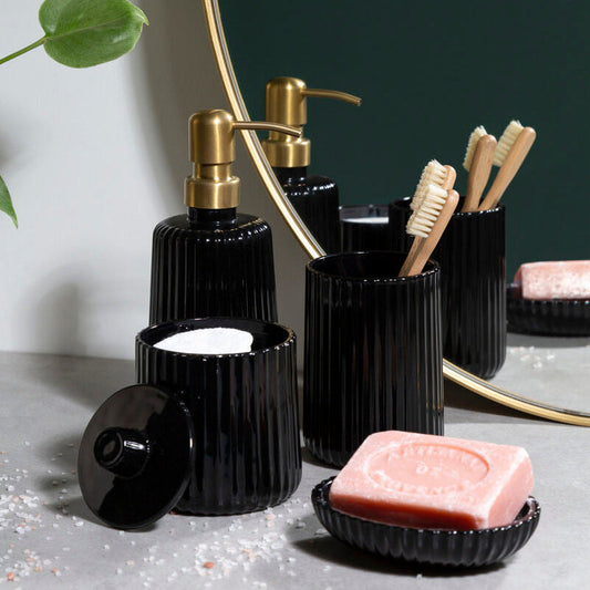 Black Glass Storage Jar | Ticino Brittany