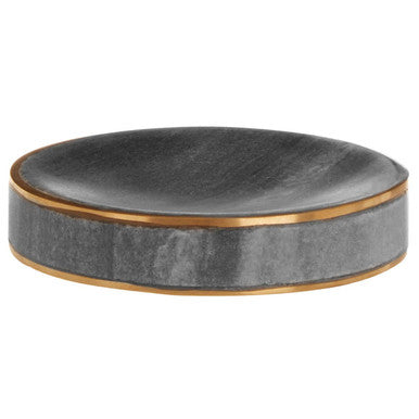Grey Marble and Gold Soap Dish | Bosco