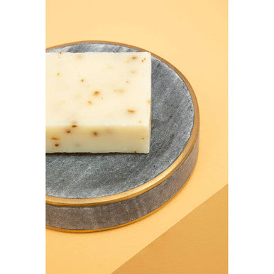 Grey Marble and Gold Soap Dish | Bosco