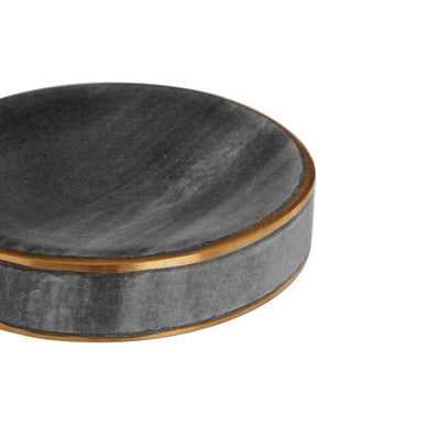 Grey Marble and Gold Soap Dish | Bosco