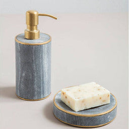 Grey Marble and Gold Lotion Dispenser | Bosco