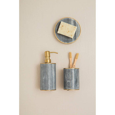 Grey Marble and Gold Lotion Dispenser | Bosco