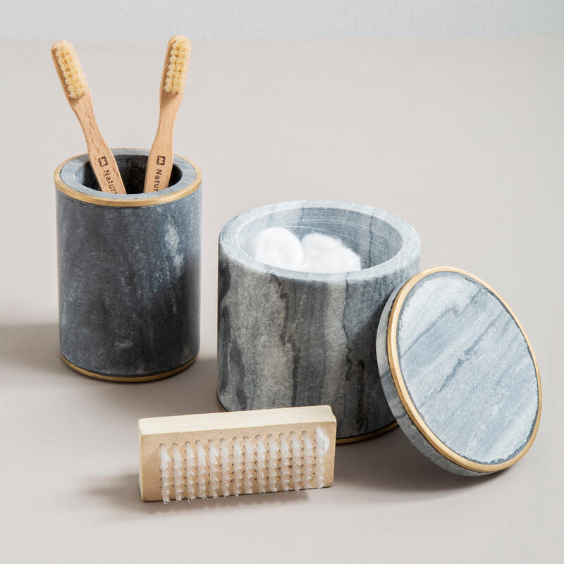 Grey Marble and Gold Tumbler | Bosco