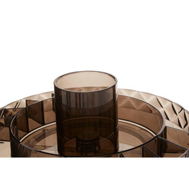 Revolving Round Black Cosmetic Organiser | Beauty