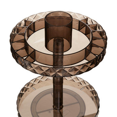 Two Tier Revolving Black Cosmetic Organiser | Beauty