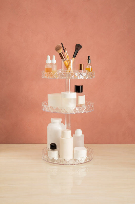 Three Tier Revolving Cosmetic Organiser | Beauty