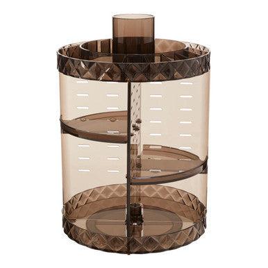 3 Tiered Round Revolving Black Cosmetics Organiser | Beauty