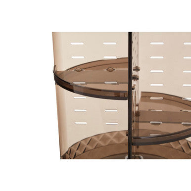 3 Tiered Round Revolving Black Cosmetics Organiser | Beauty