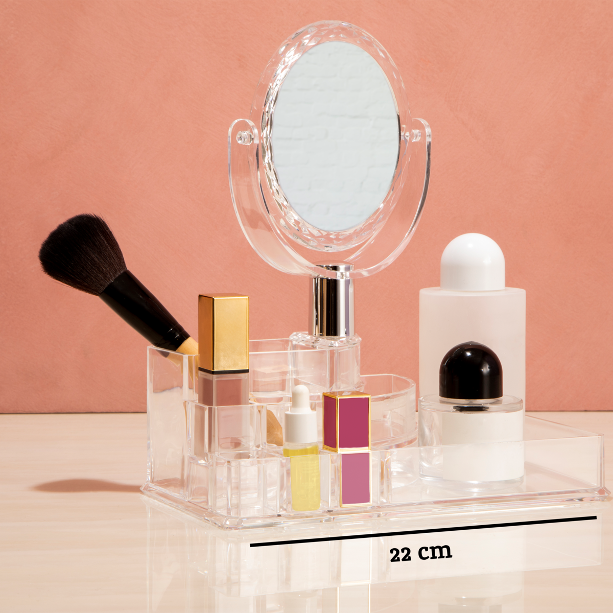 Cosmetic Organiser with Mirror | Beauty