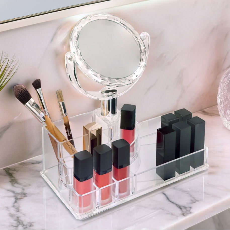 Cosmetic Organiser with Mirror | Beauty