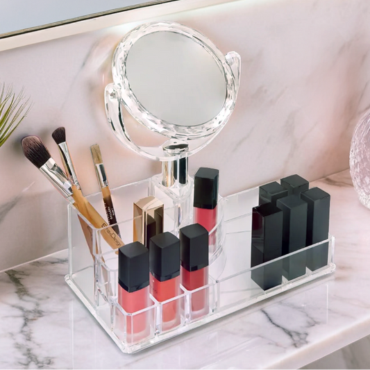 Cosmetic Organiser with Mirror | Beauty
