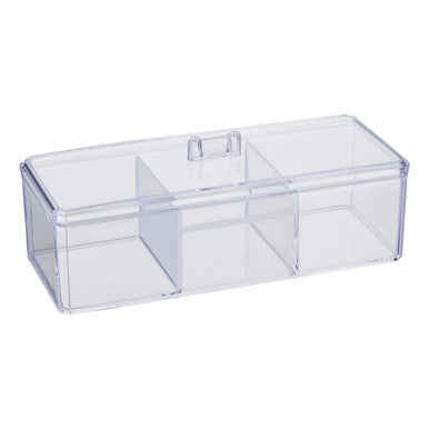 3 Compartment Cosmetics Organiser with Lid | Beauty