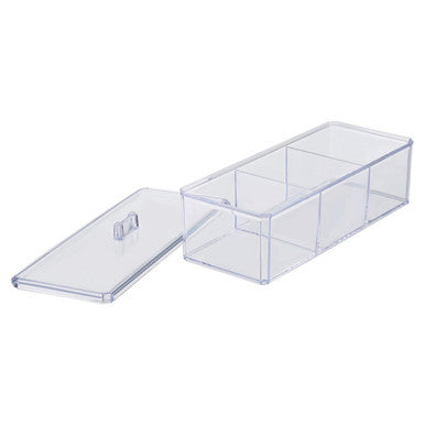 3 Compartment Cosmetics Organiser with Lid | Beauty