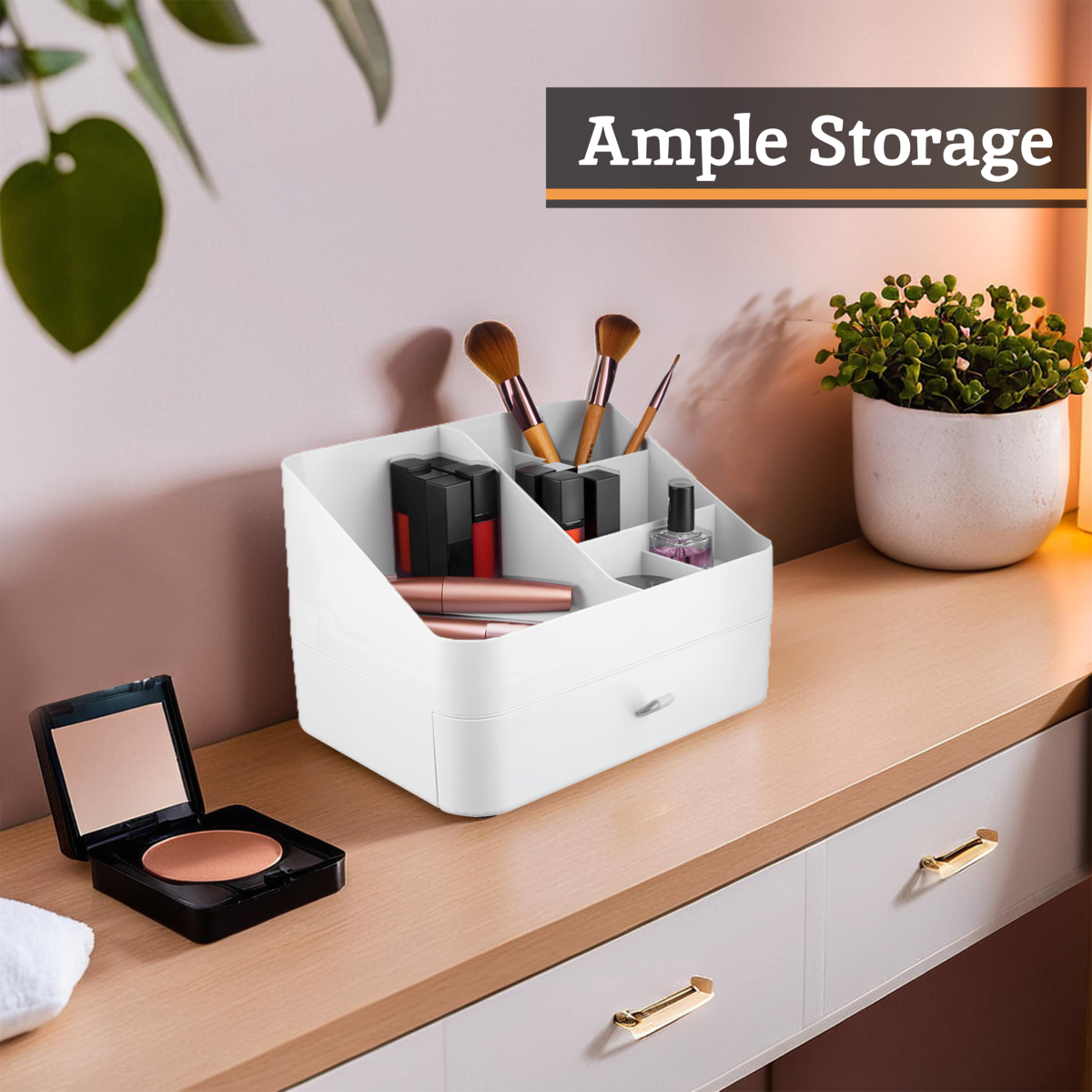 One Drawer Six Compartment Cosmetics Organiser | Beauty