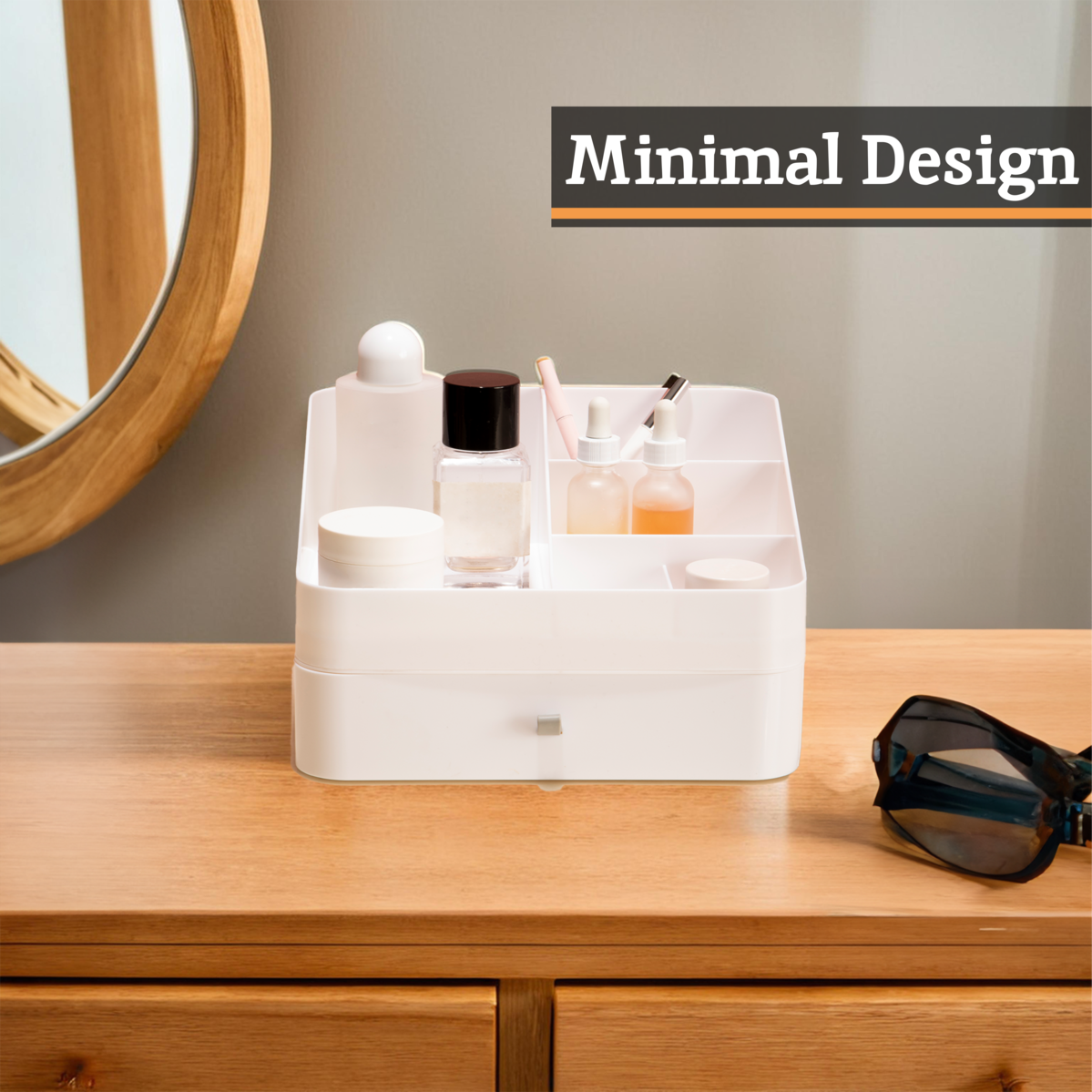 One Drawer Six Compartment Cosmetics Organiser | Beauty
