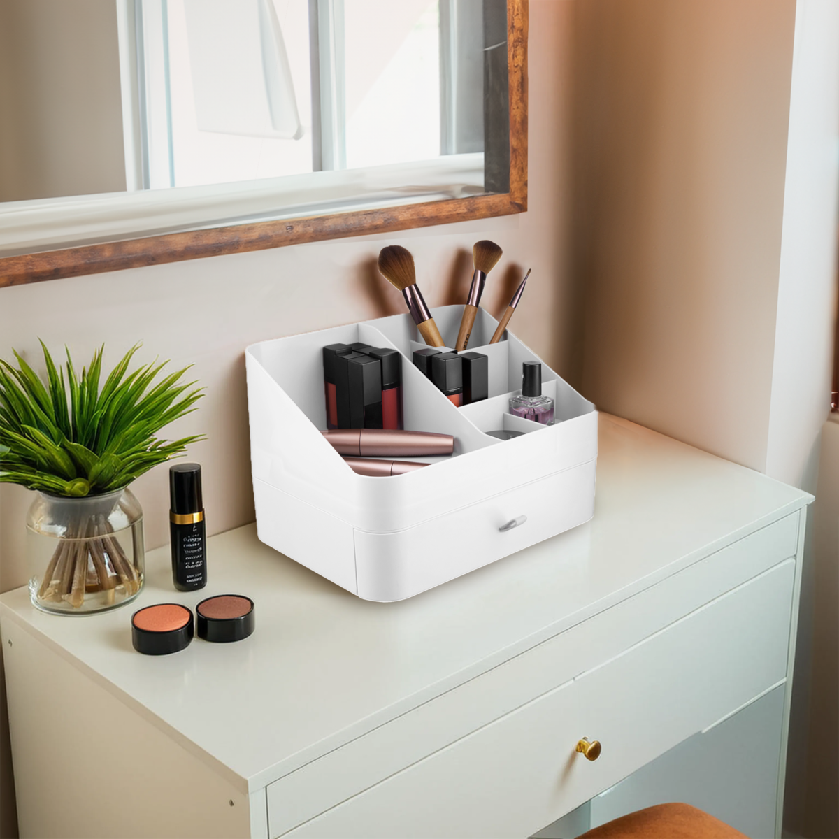 One Drawer Six Compartment Cosmetics Organiser | Beauty