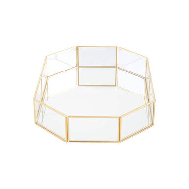 Beauty Glass Octagonal Jewellery Tray | Vintage