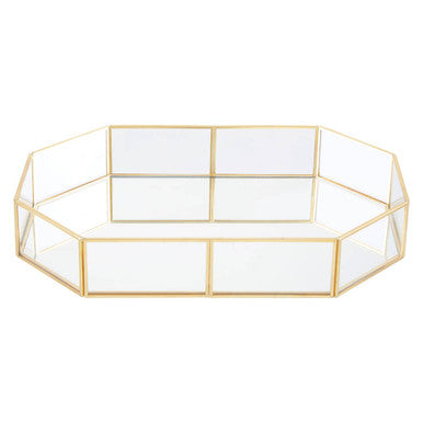 Beauty Glass Octagonal Jewellery Tray | Vintage