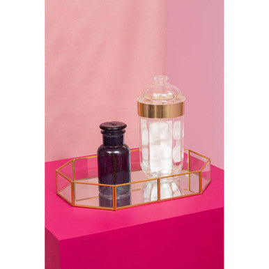 Beauty Glass Octagonal Jewellery Tray | Vintage