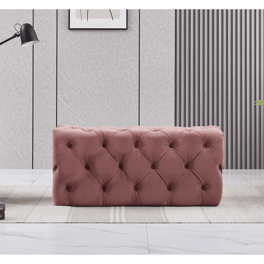 Santorini Velvet Ottoman Bench