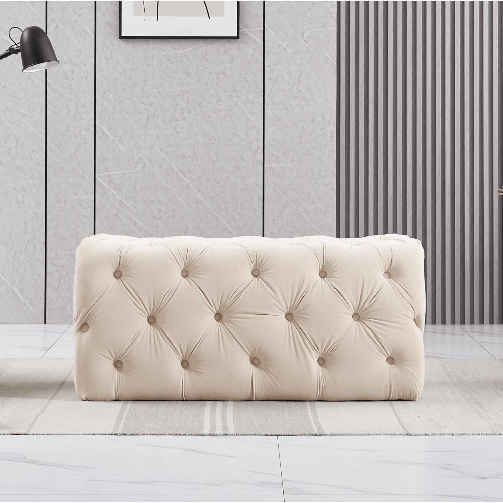 Santorini Velvet Ottoman Bench