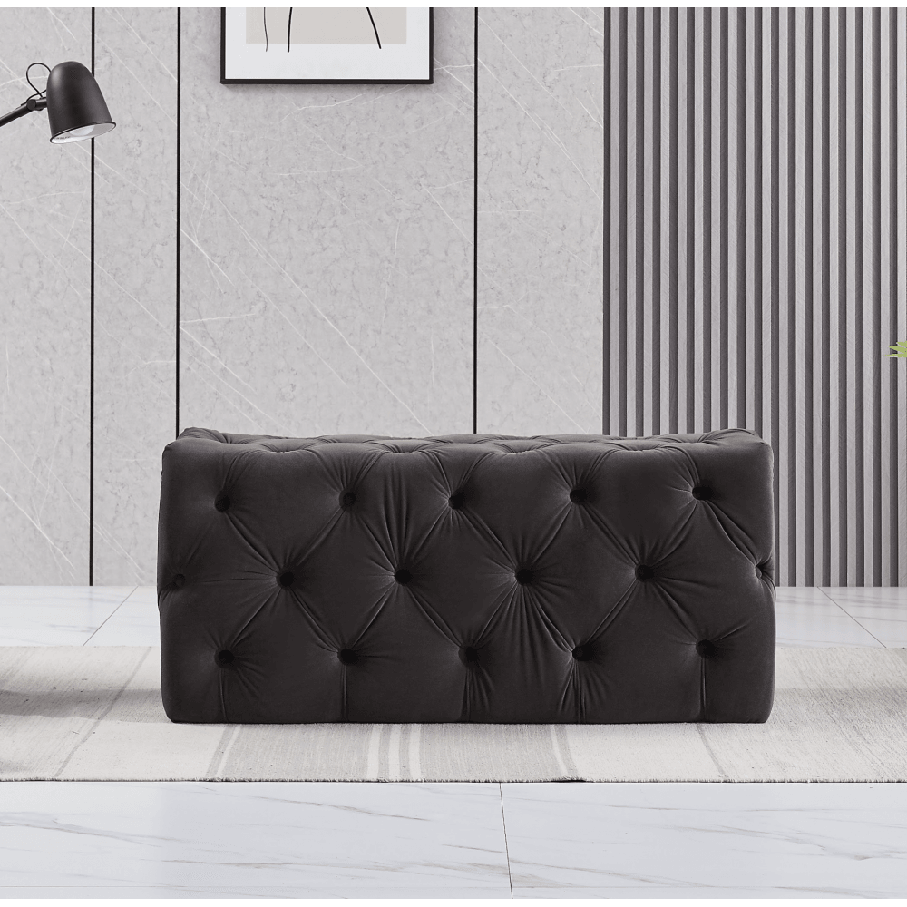 Santorini Velvet Ottoman Bench